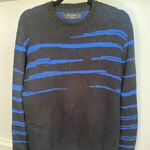 BLUE LINE BLACK KNIT PULLOVER SWEATER RELIGION LONDON SIZE S